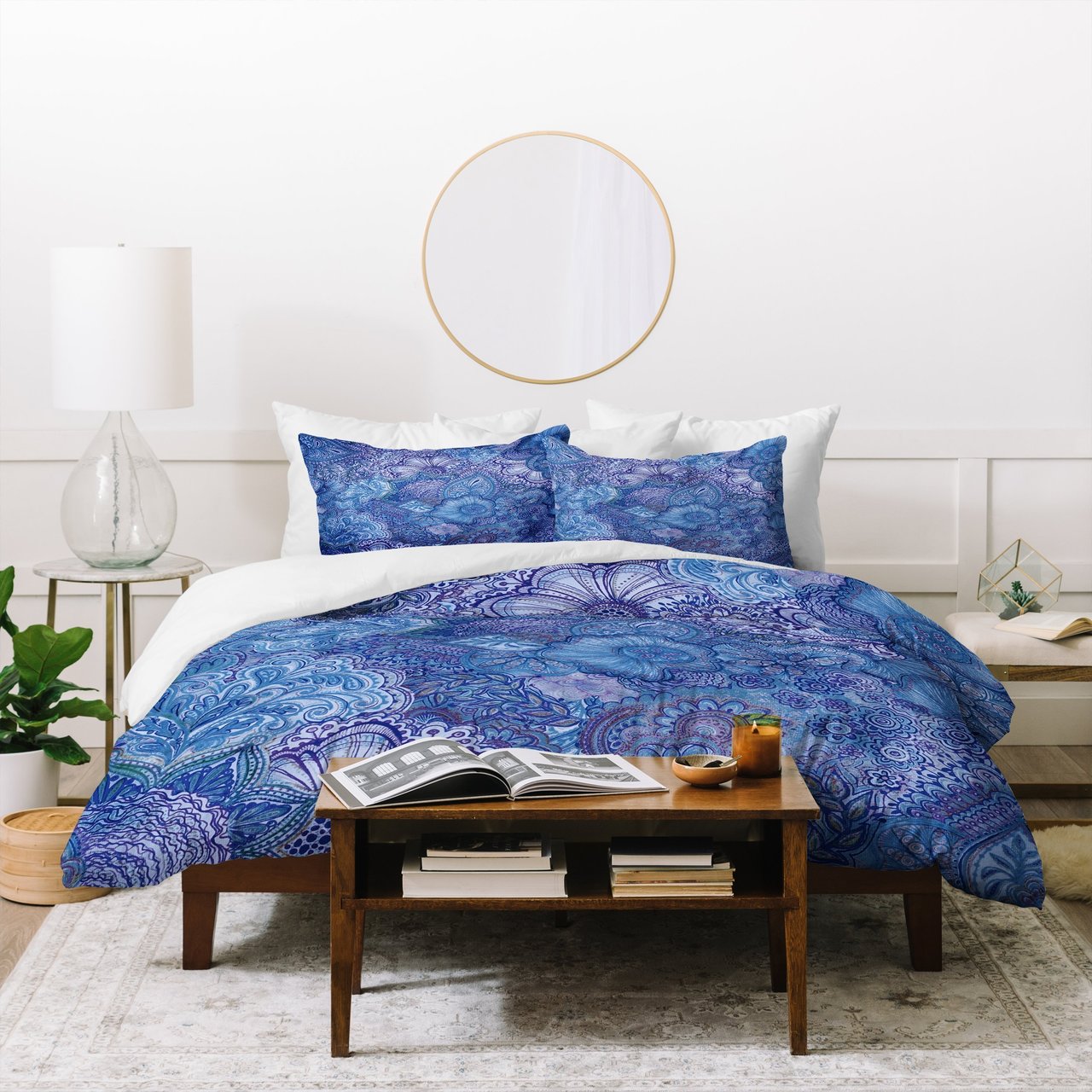 Stephanie Corfee Flourish Allover Indigos Duvet Cover Bedding Sets