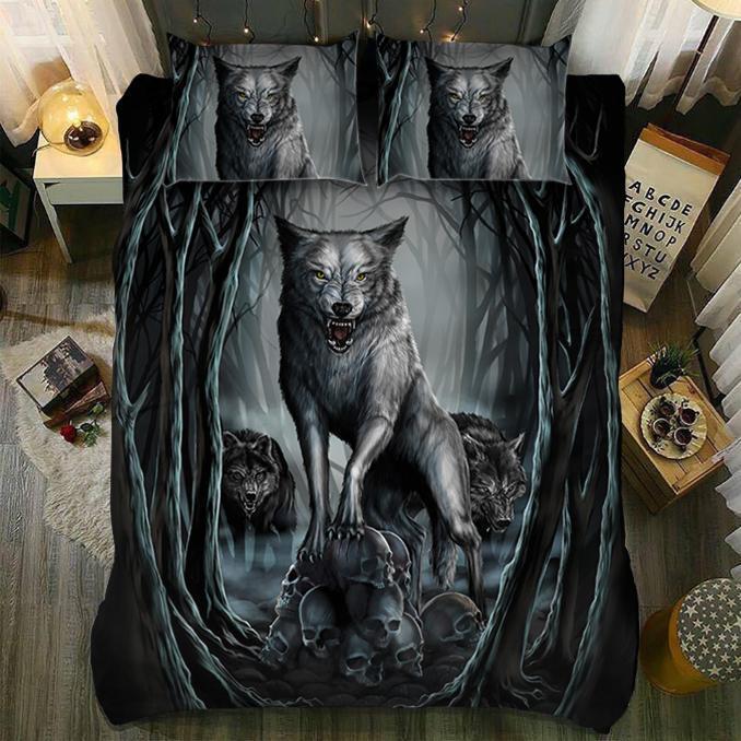 Story Of Wolves3D Customized Duvet Cover Bedding Sets