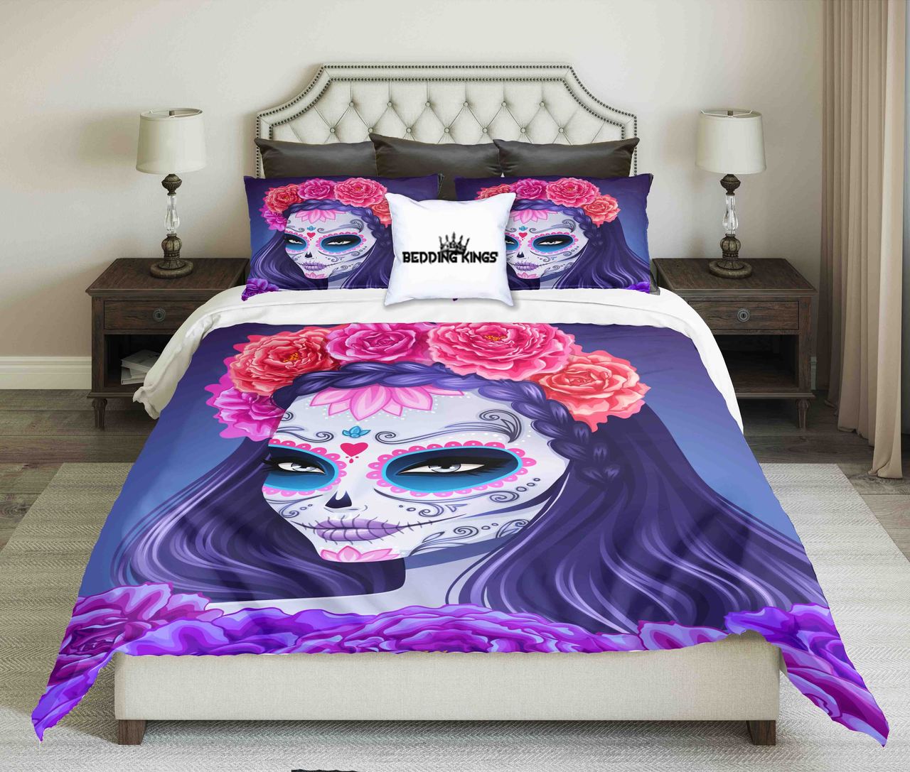 Sugarkull Girl | kings3D Customized Duvet Cover Bedding Sets