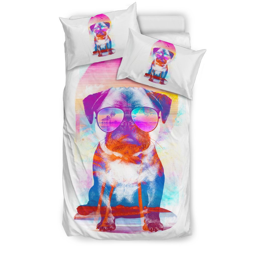 Summer Pug 3D Customized Duvet Cover Bedding Sets
