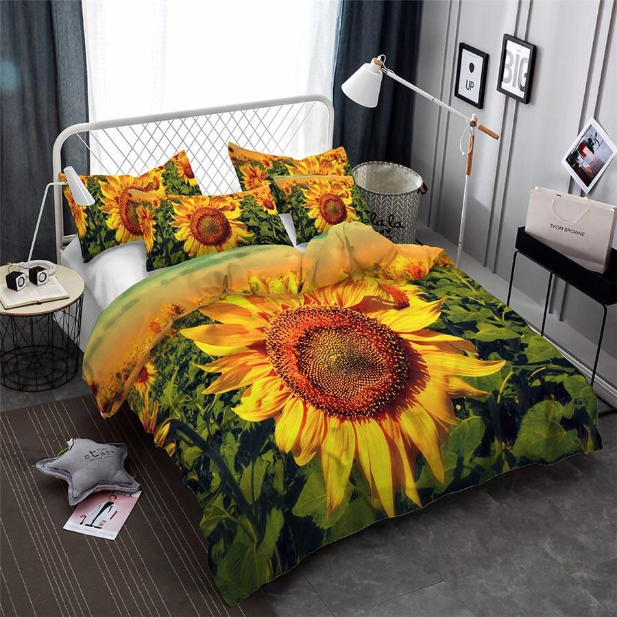 Sunflowers 3D Customized Duvet Cover Bedding Sets