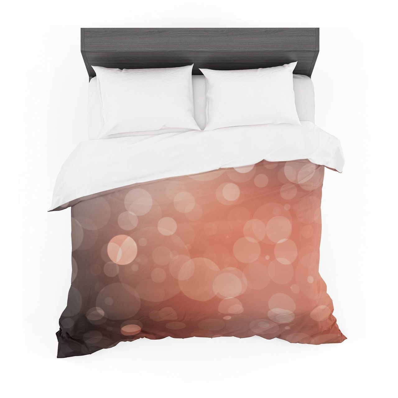 Sunset Orange Bokeh Cotton3D Customized Duvet Cover Bedding Sets