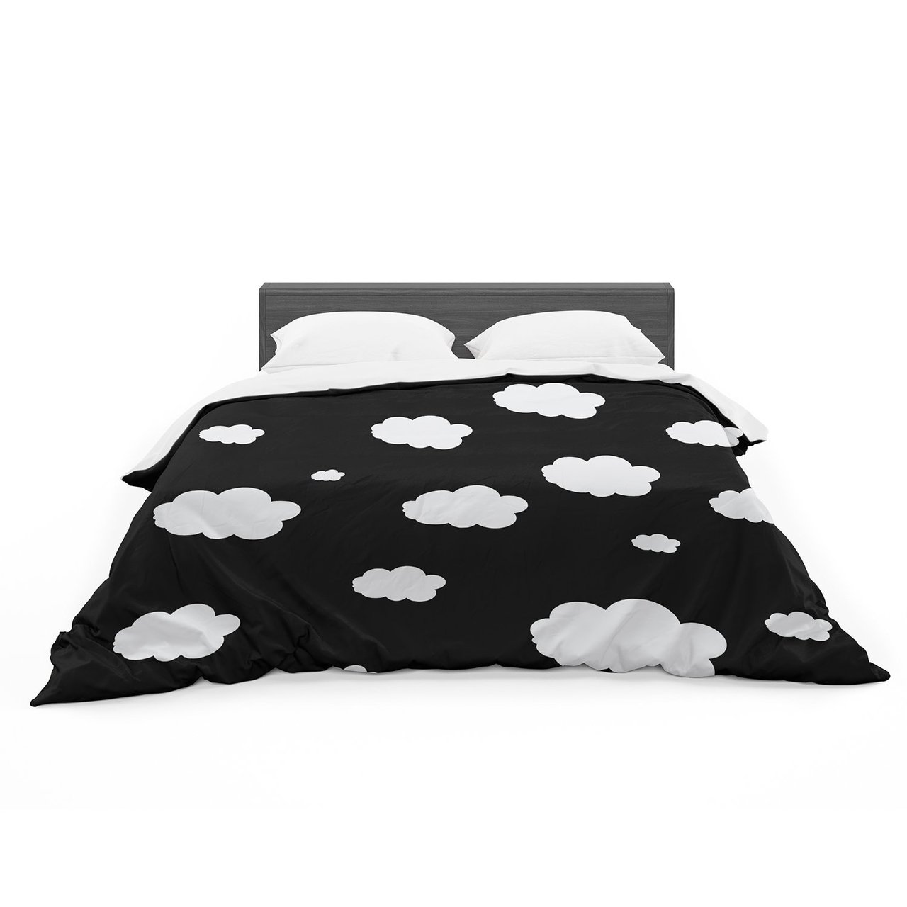 Suzanne Carter ‘Clouds’ Black White Featherweight3D Customized Duvet Cover Bedding Sets