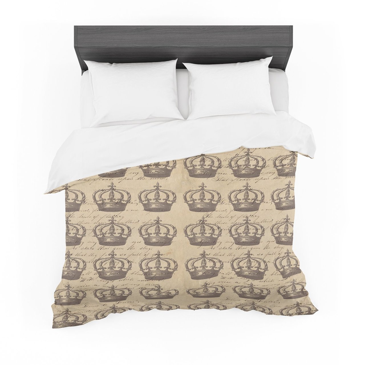 Suzanne Carter ‘Crowns’ Brown Tan Featherweight3D Customized Duvet Cover Bedding Sets