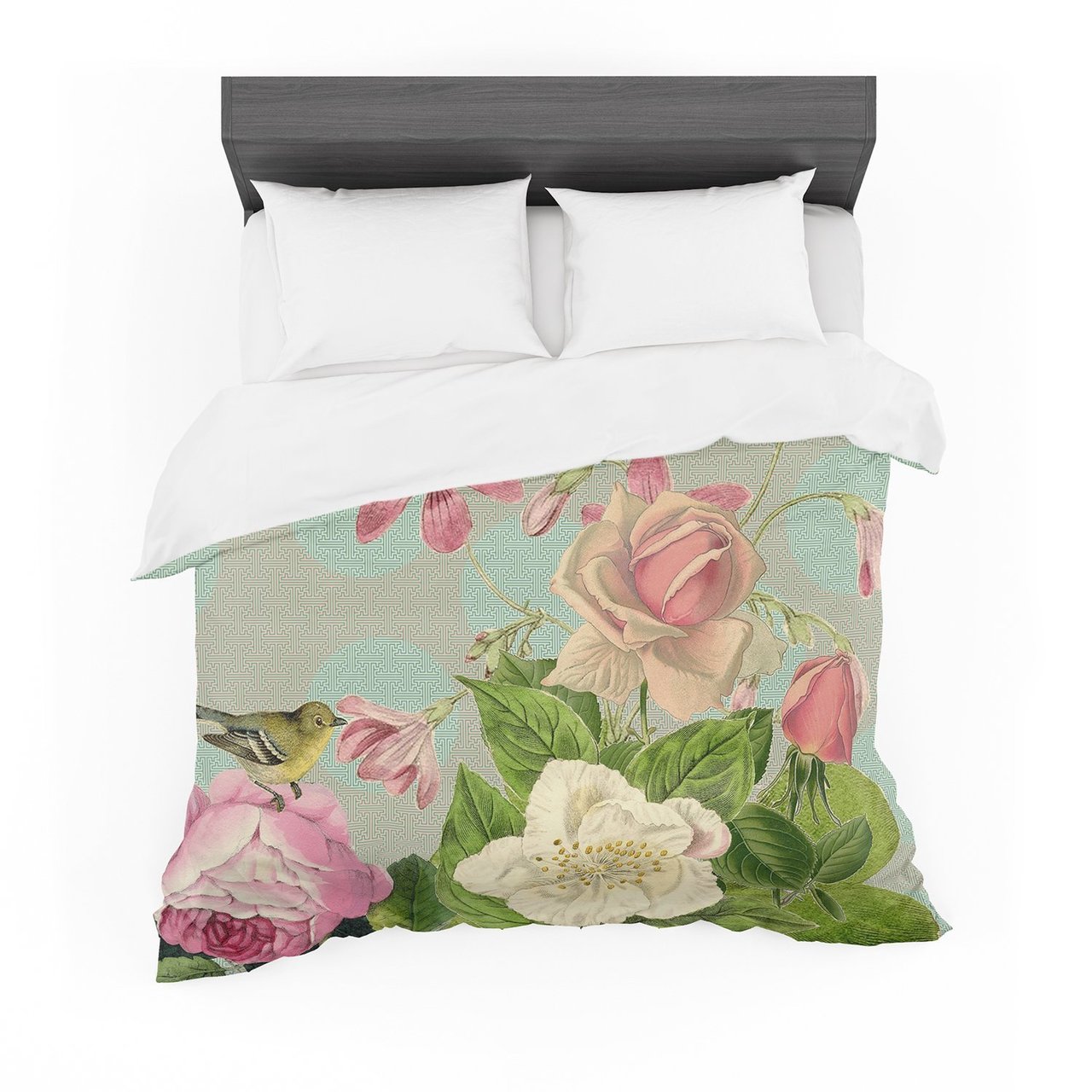Suzanne Carter ‘Vintage Garden Cush’ Flowers Featherweight3D Customized Duvet Cover Bedding Sets