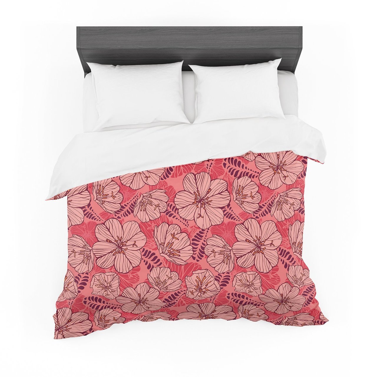 Suzie Tremel ‘Flutter Floral’ Red Petals Featherweight3D Customized Duvet Cover Bedding Sets