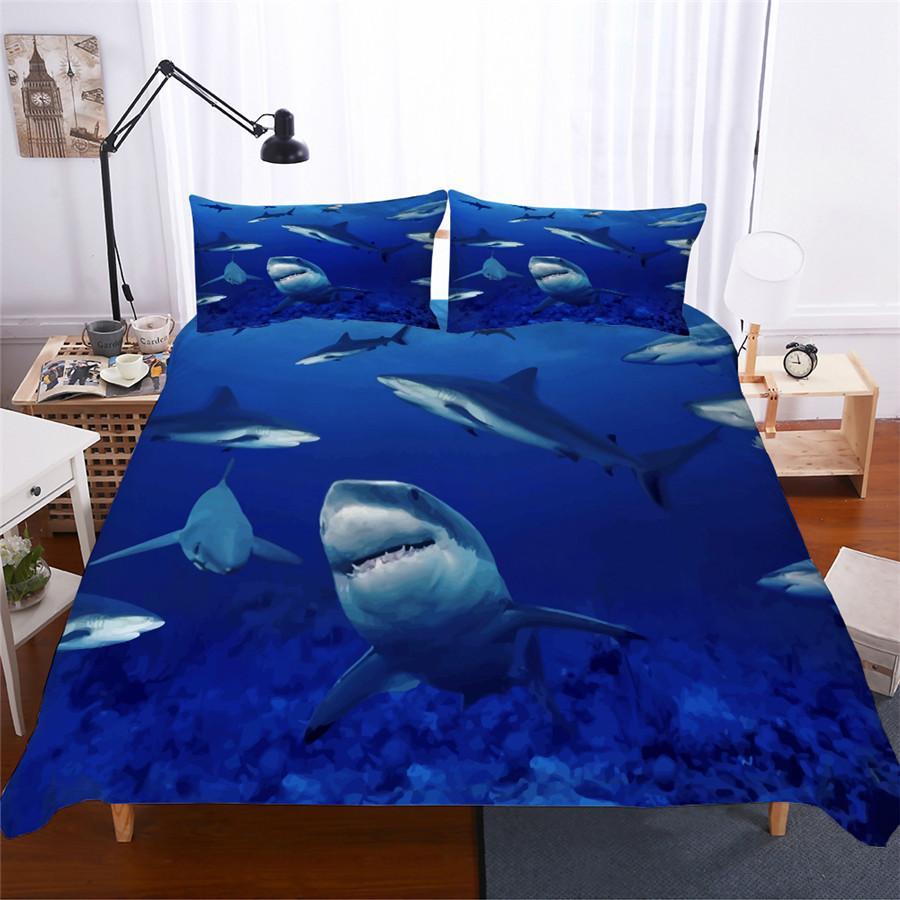 Swimmingharks 3D Customized Duvet Cover Bedding Sets