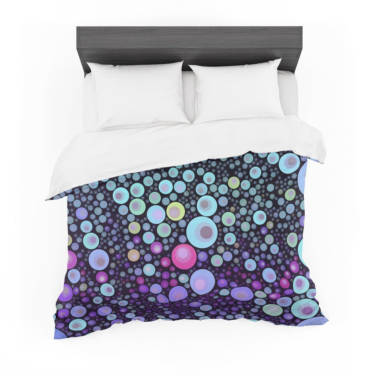 Sylvia Cook ‘Deep Blue’ Purple Aqua Featherweight3D Customized Duvet Cover Bedding Sets