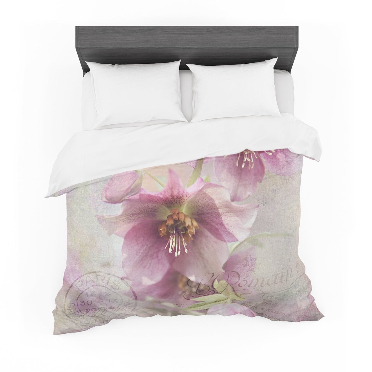 Sylvia Cook ‘Hellabore’ Pink Petals Featherweight3D Customized Duvet Cover Bedding Sets