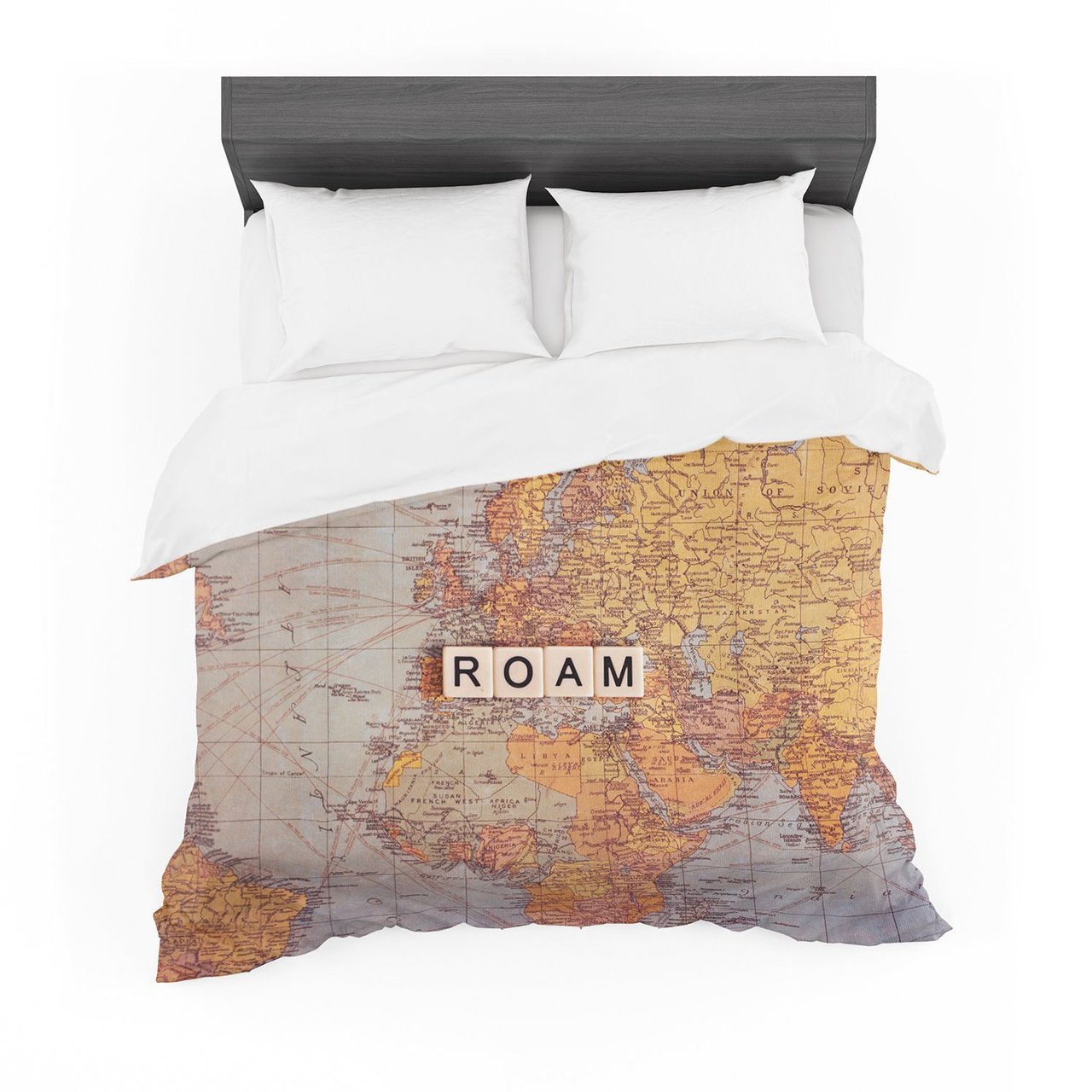 Sylvia Cook ‘Roam Map’ World Featherweight3D Customized Duvet Cover Bedding Sets