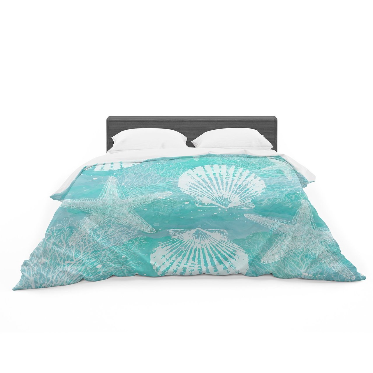 Sylvia Cook ‘Seaside’ Blue Teal Featherweight3D Customized Duvet Cover Bedding Sets