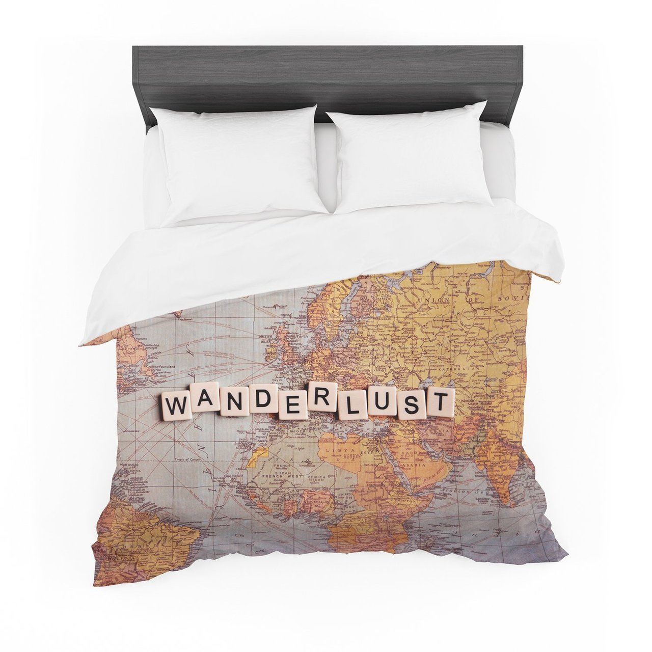 Sylvia Cook ‘Wanderlust Map’ World Featherweight3D Customized Duvet Cover Bedding Sets