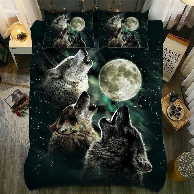The Howling Wolf3D Customized Duvet Cover Bedding Sets