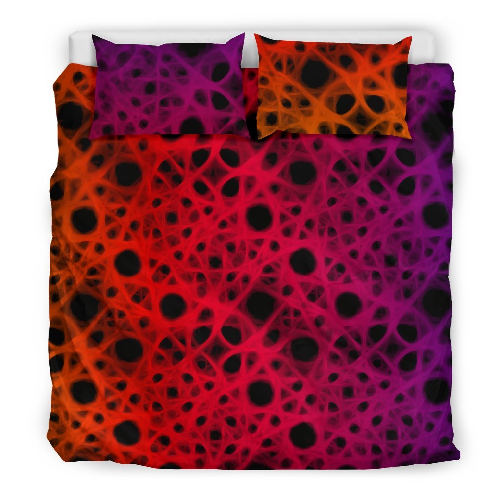 The Neon Dark Web 3D Customized Duvet Cover Bedding Sets