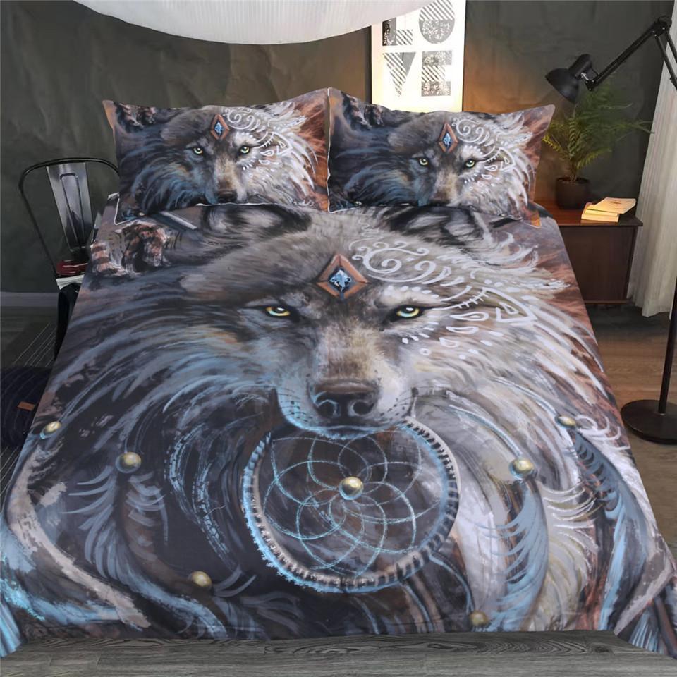 The Wolf Warrior byunimaMystery Art3D Customized Duvet Cover Bedding Sets