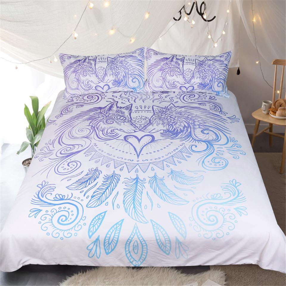 The Wolves Heart byunimaMystery Art (Light Edition)3D Customized Duvet Cover Bedding Sets