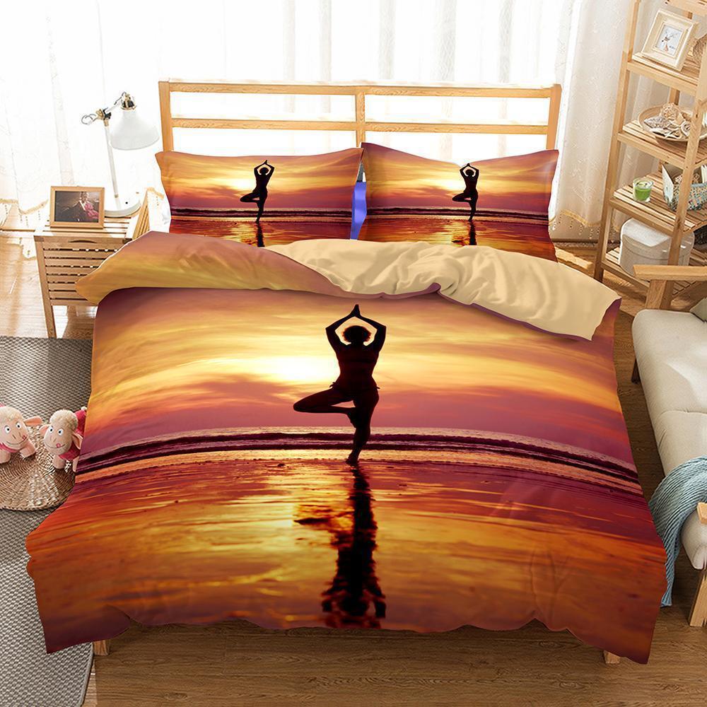 Theme 3 of Printed Yoga Zen Household Items Multisizeelections3D Customized Duvet Cover Bedding Sets