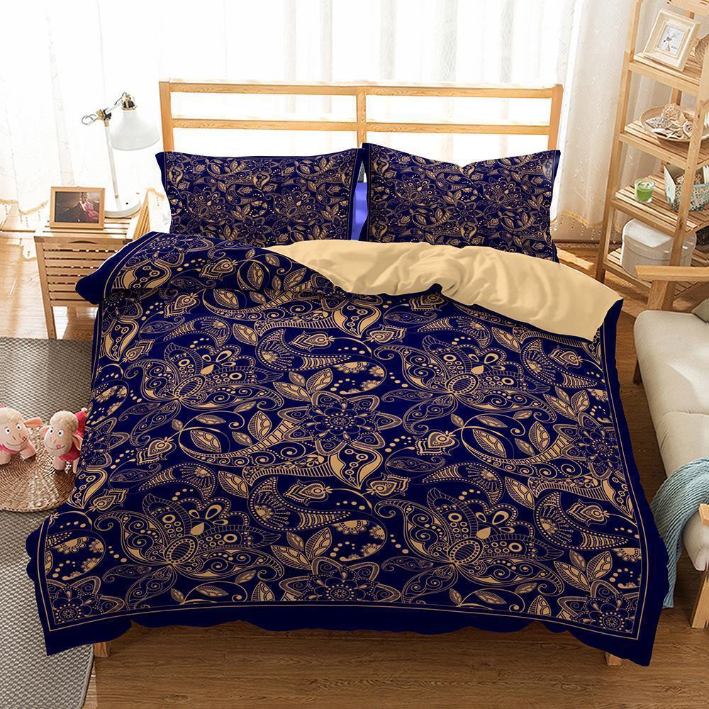 Theme Bohemian Print 3 Pieceet of Household Itemset In Variousizes of3D Customized Duvet Cover Bedding Sets