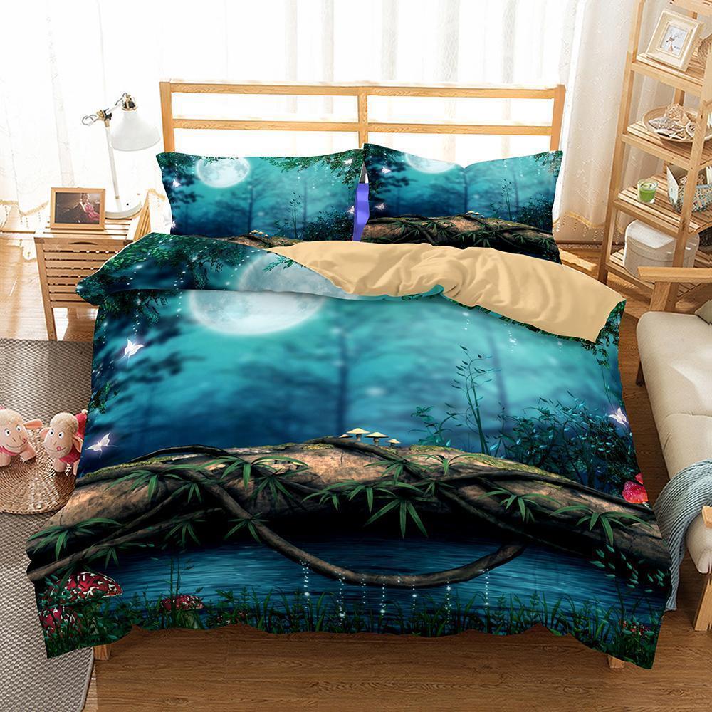 Theme Dream Forest Digital Printing Homeupplies 3 Piece Variousizess3D Customized Duvet Cover Bedding Sets