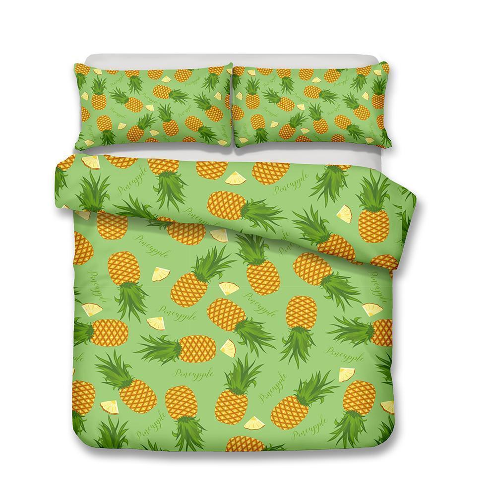 Theme Pineapple Digital Print Home Decoration Design A Variety ofize Optionss3D Customized Duvet Cover Bedding Sets