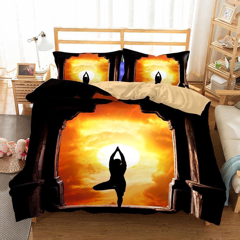 Theme Printing Yoga Zen Household Items Multisizeelections3D Customized Duvet Cover Bedding Sets