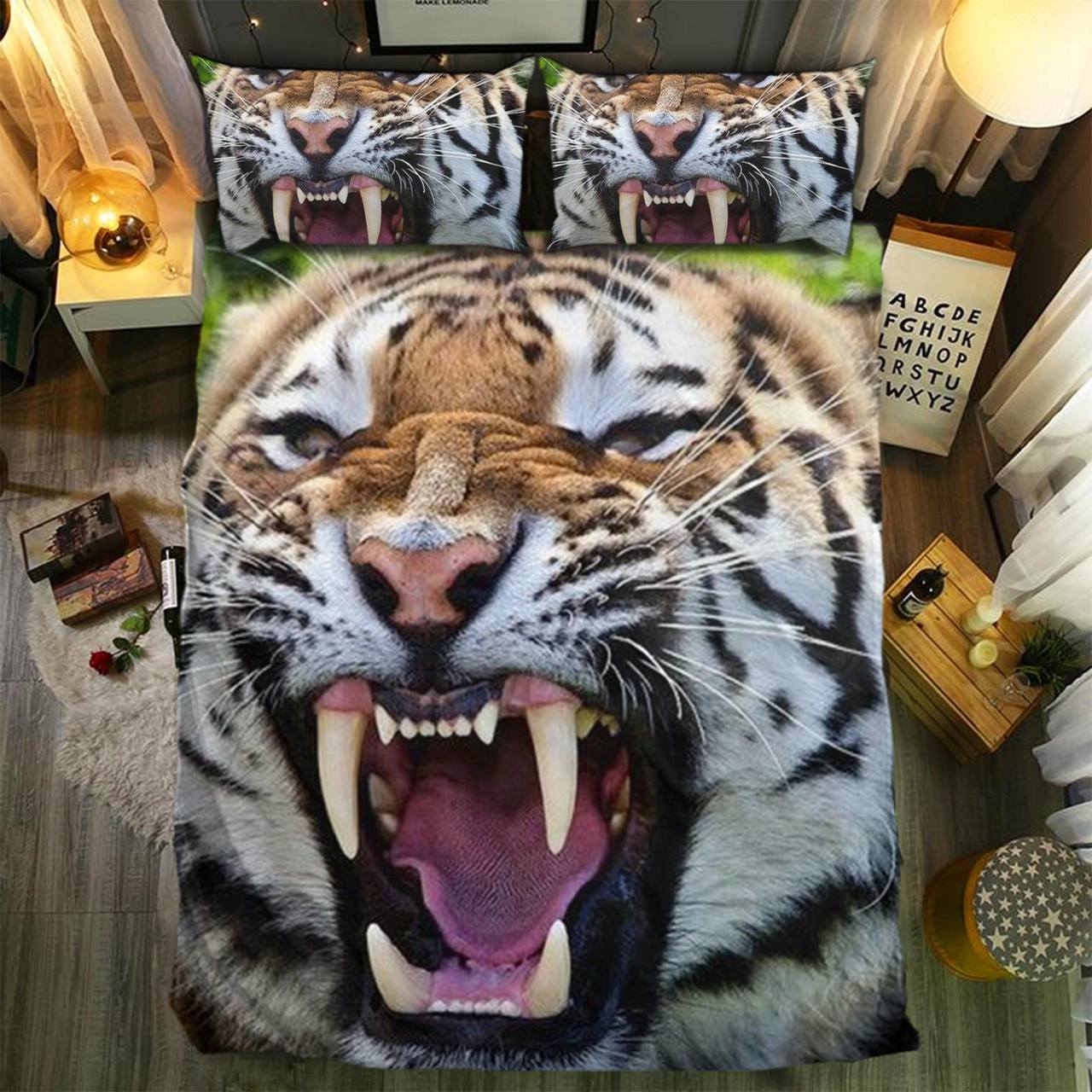 Tiger 013D Customized Duvet Cover Bedding Sets