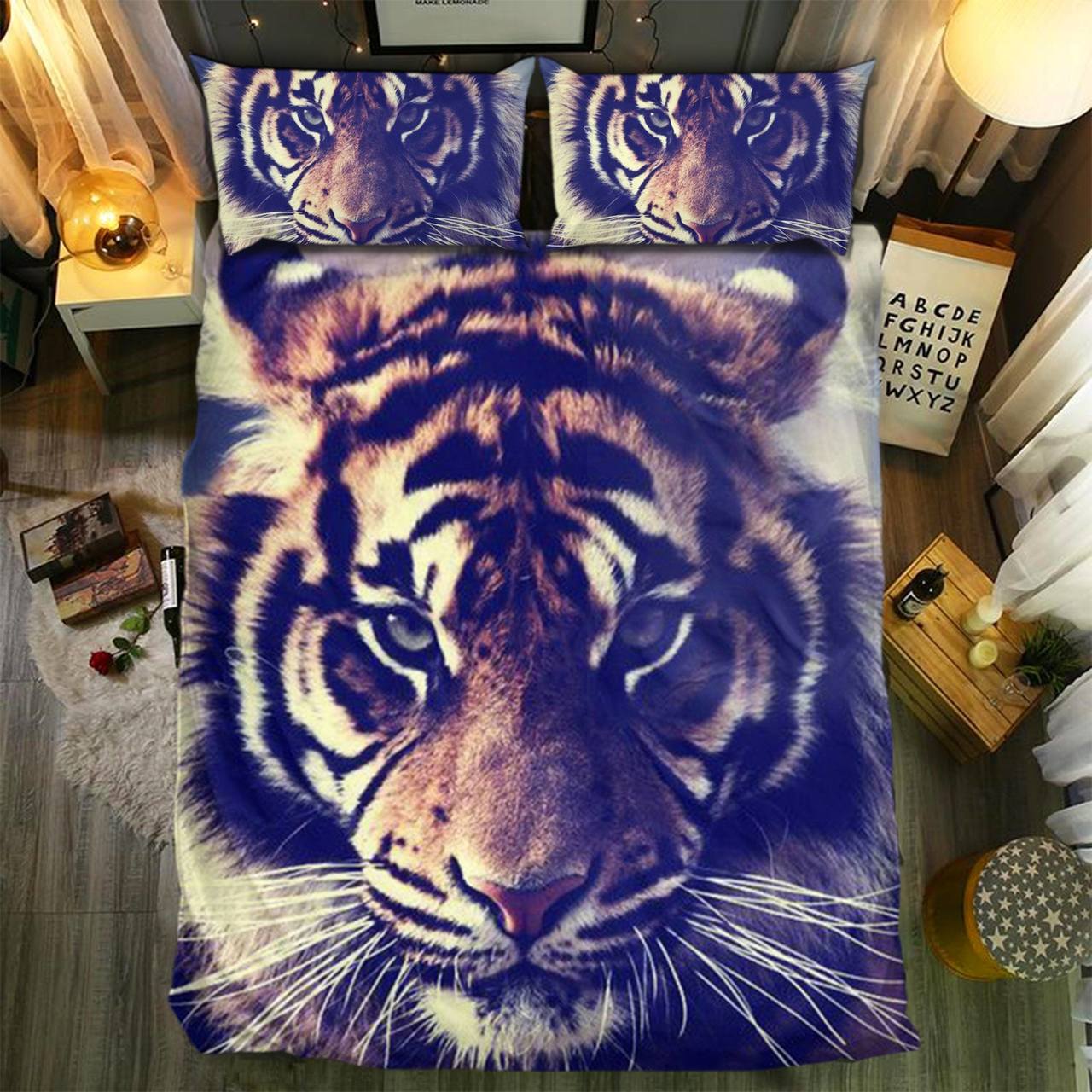 Tiger 023D Customized Duvet Cover Bedding Sets