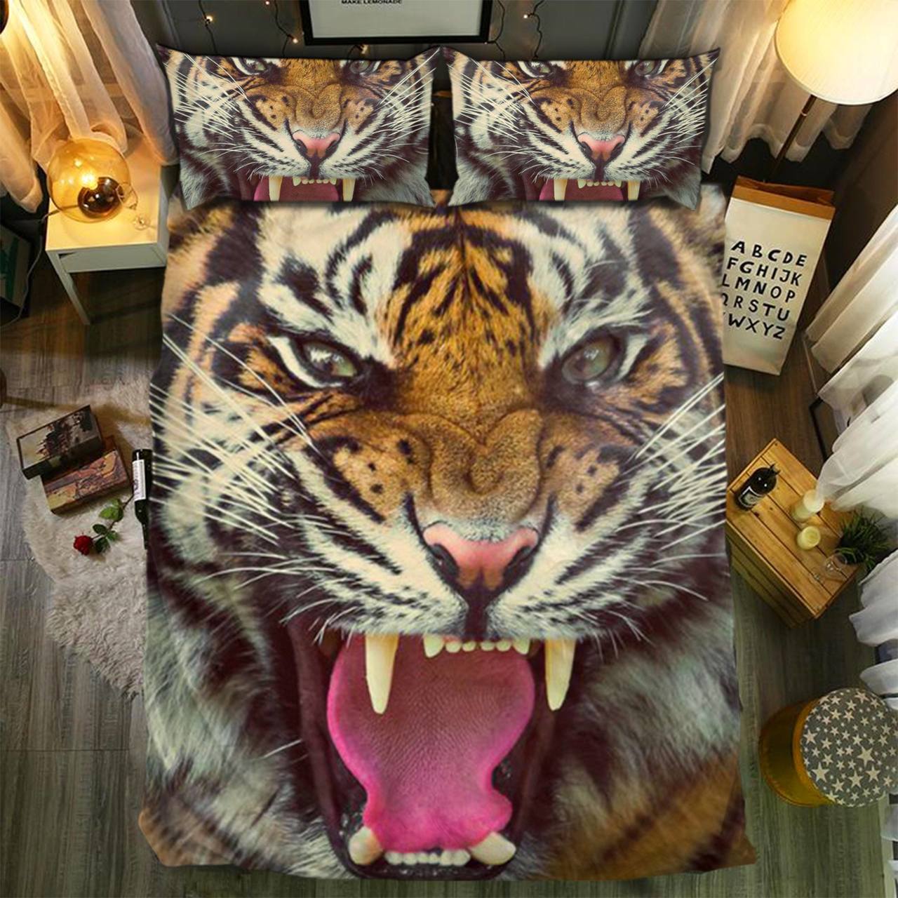Tiger 033D Customized Duvet Cover Bedding Sets