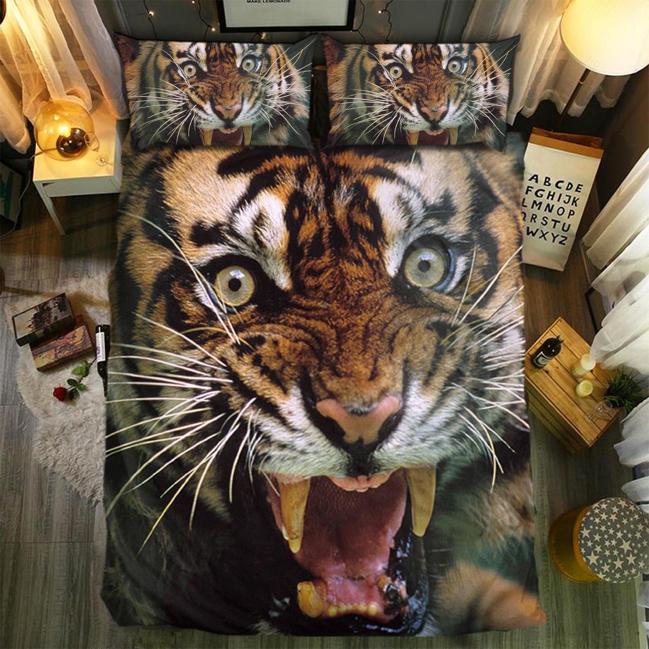 Tiger 043D Customized Duvet Cover Bedding Sets