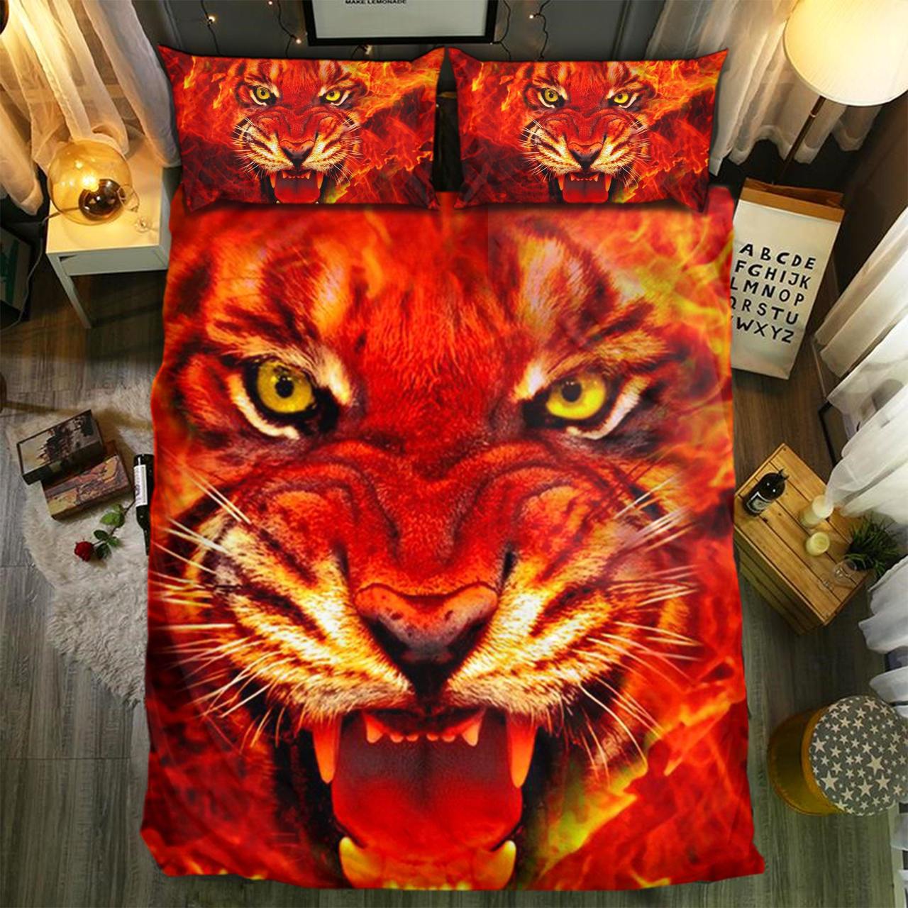 Tiger 073D Customized Duvet Cover Bedding Sets