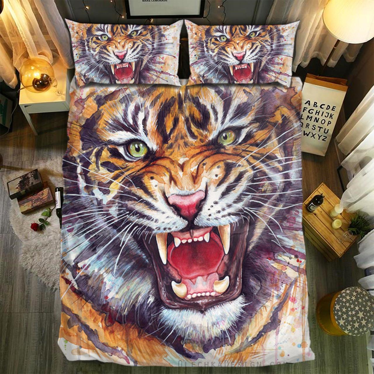 Tiger 123D Customized Duvet Cover Bedding Sets