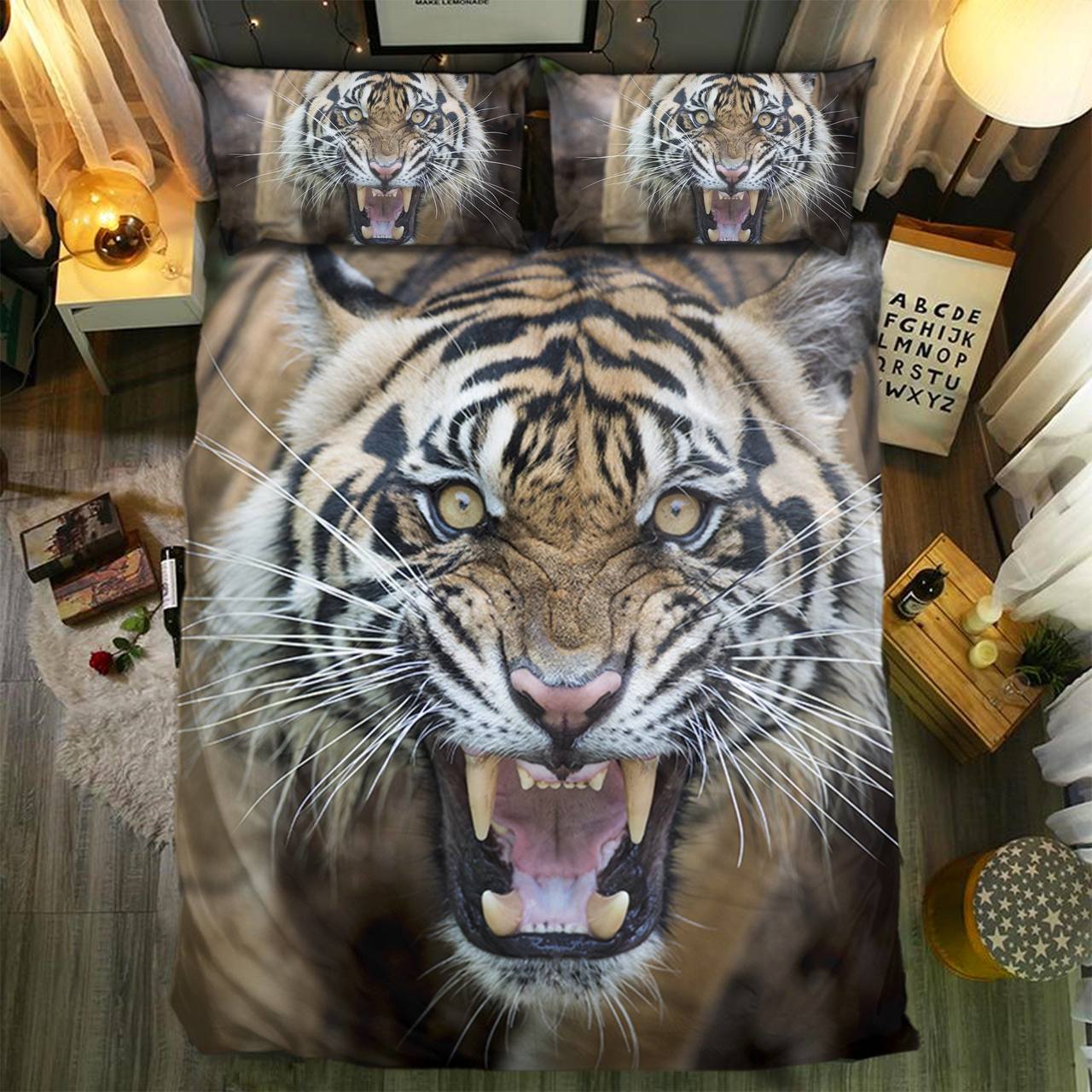 Tiger 163D Customized Duvet Cover Bedding Sets