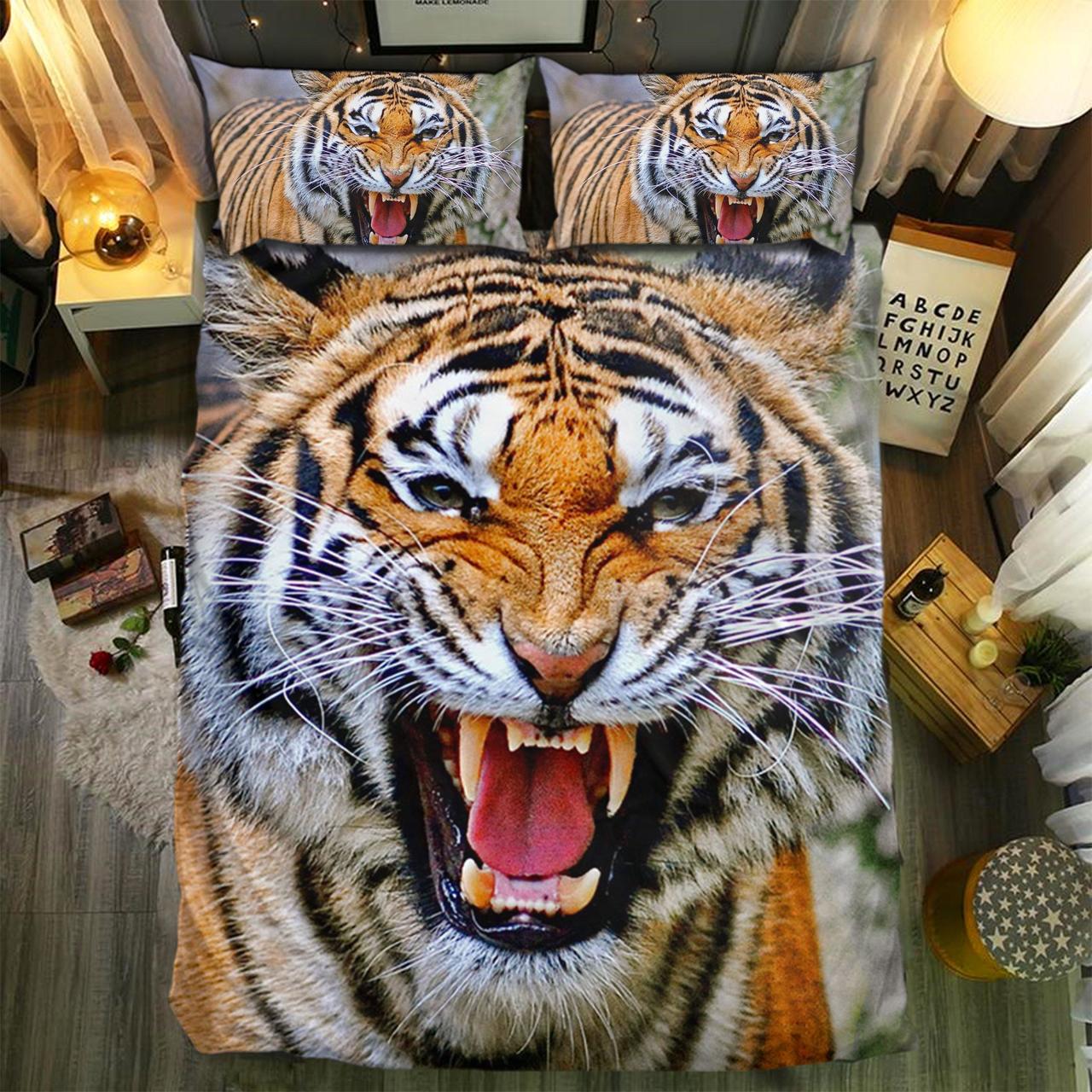 Tiger 213D Customized Duvet Cover Bedding Sets