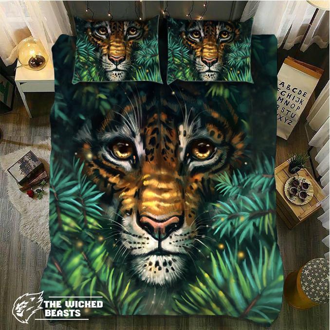 Tiger Inhadows3D Customized Duvet Cover Bedding Sets