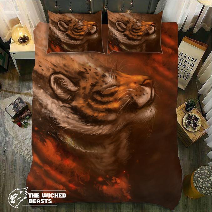 Tiger Thoughts Away3D Customized Duvet Cover Bedding Sets