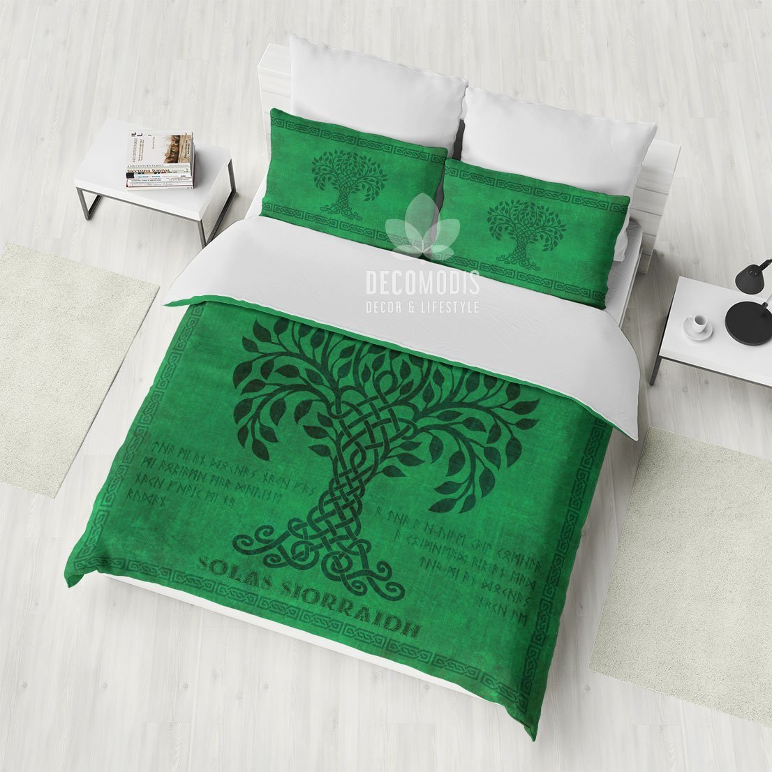 Tree of Life Bedding, Celtic Duvet Cover Set, Medieval Style Bedspread Bedding Set, Celtic Totem Bedding