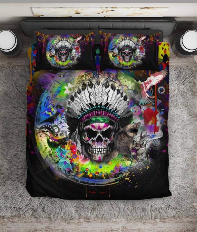 Tribal kull Feather Headdress ART HOP 3D Customized Duvet Cover Bedding Sets