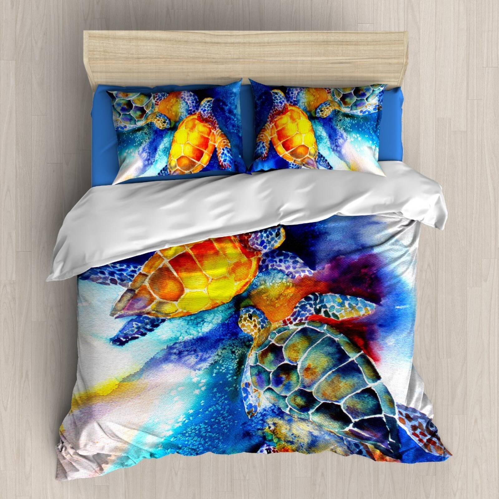 Triple Turtle 3D Customized Duvet Cover Bedding Sets