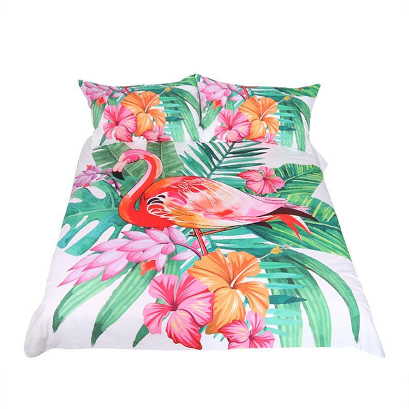 Tropical Flamingo 3D Customized Duvet Cover Bedding Sets