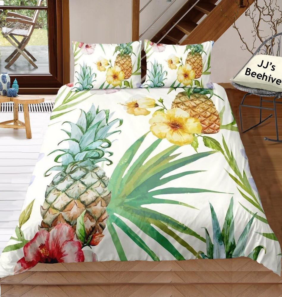 Tropical Pineapple 3D Customized Duvet Cover Bedding Sets