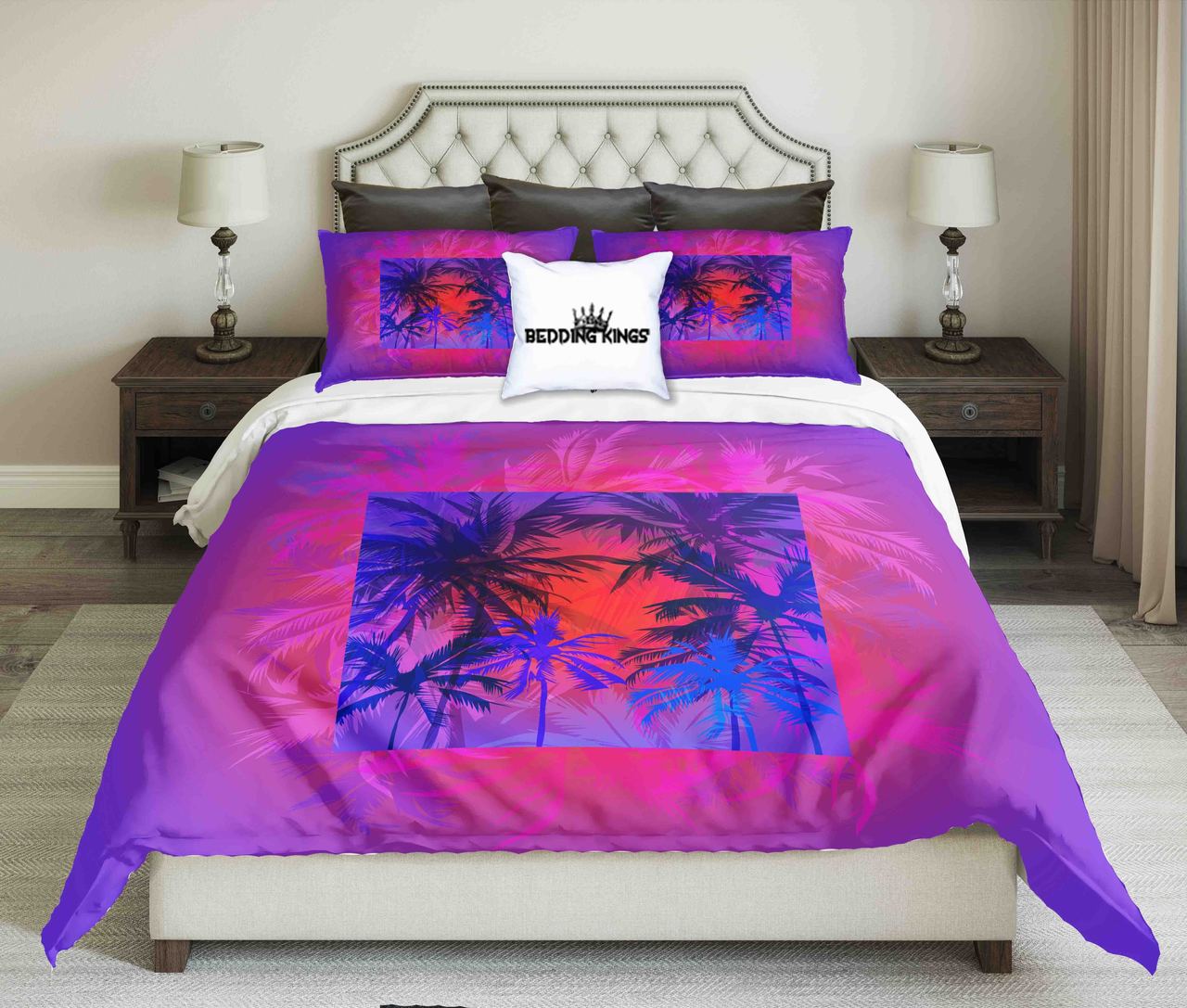 Tropicalunset On Palm Beach Design | kings3D Customized Duvet Cover Bedding Sets