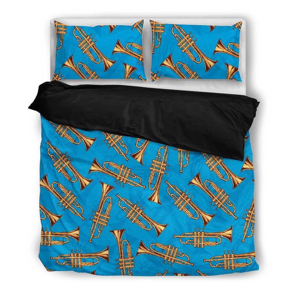 Trumpet Gold (Black)3D Customized Duvet Cover Bedding Sets