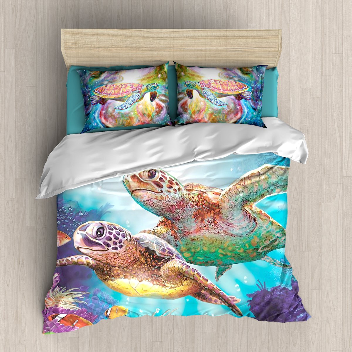 Turtle Colorful 3D Customized Duvet Cover Bedding Sets