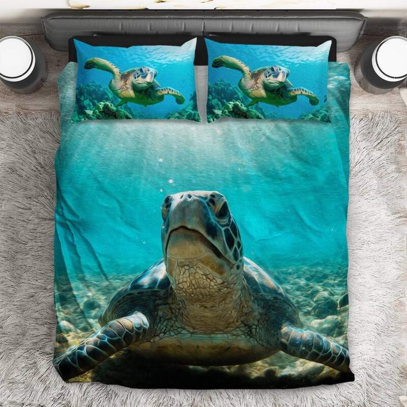 Turtle V3 3D Customized Duvet Cover Bedding Sets