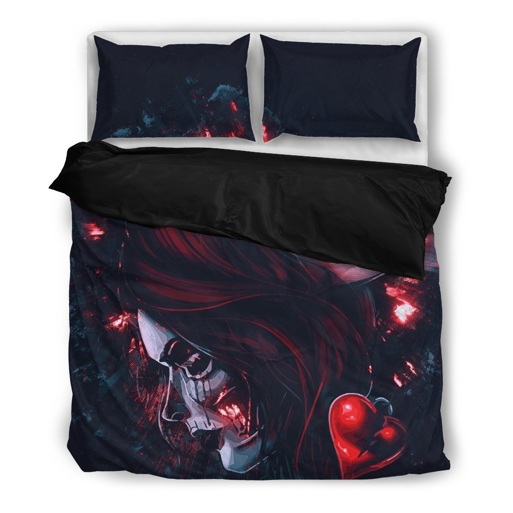 Two Facekull Girl 3D Customized Duvet Cover Bedding Sets