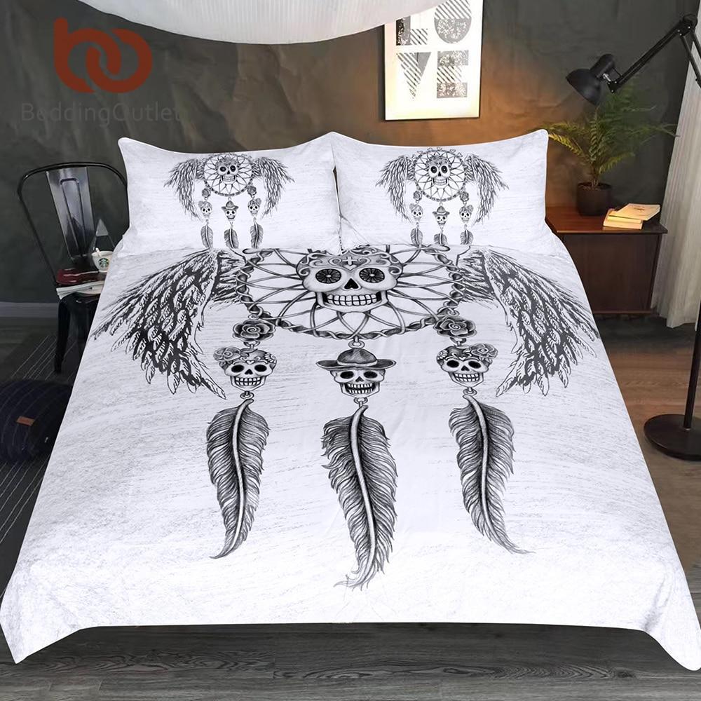 ugarkulls Queen Dreamcatcher With Wings Retro Bedclothes Mandala Gothic Home Textiles3D Customized Duvet Cover Bedding Sets
