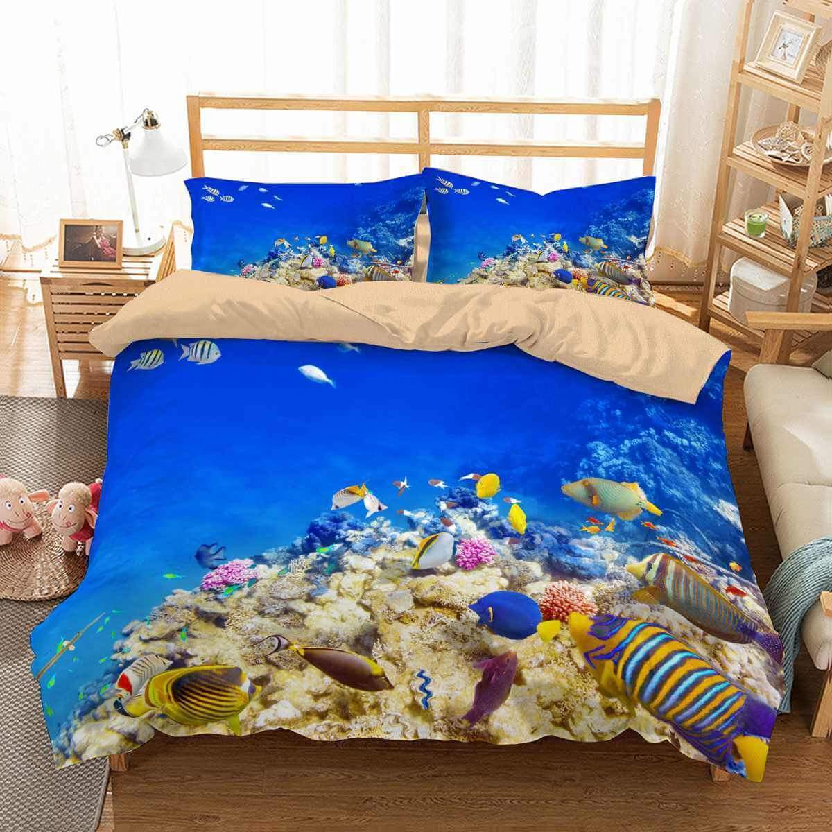 Underwater World 3D Customized Duvet Cover Bedding Sets