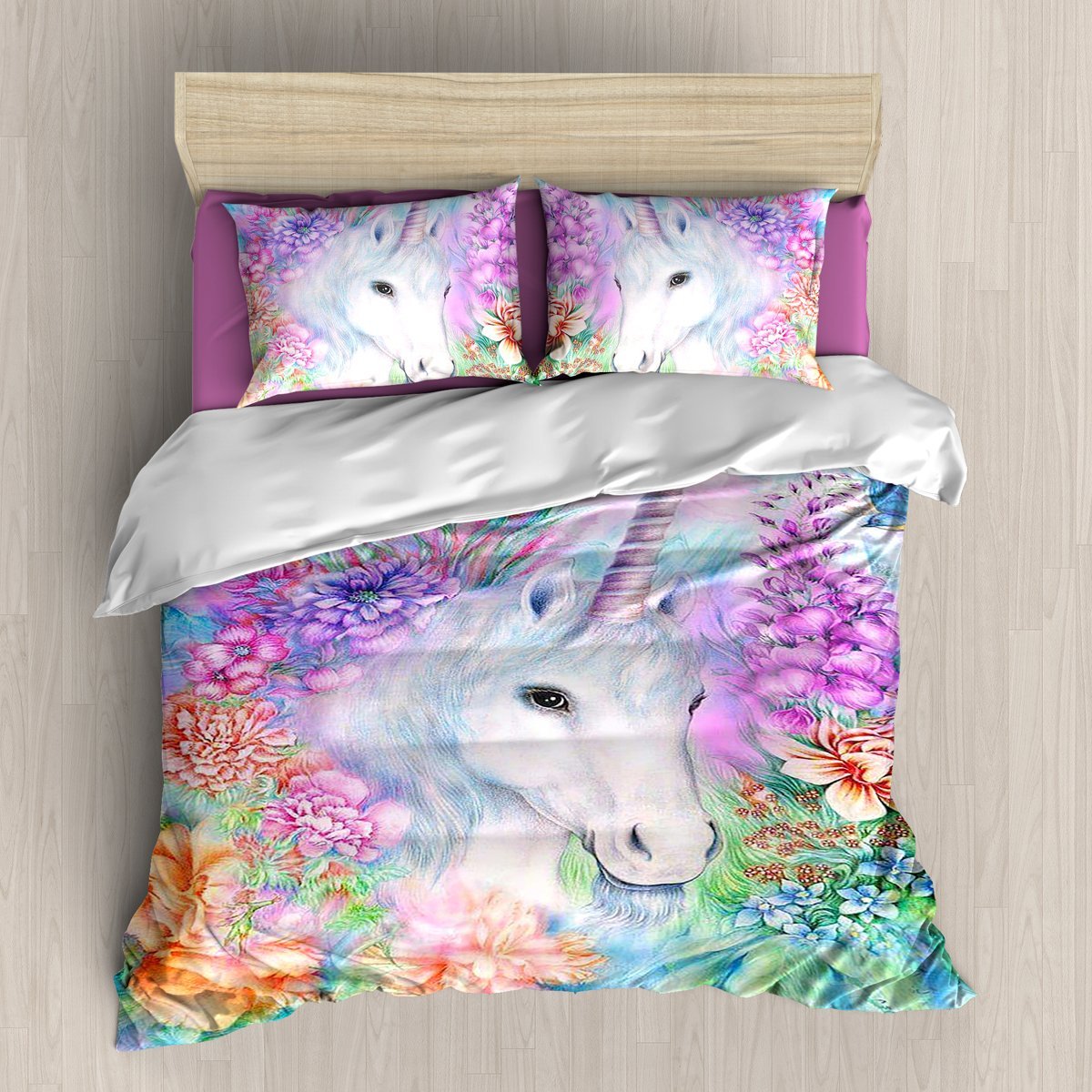 Unicorn Colorful 3D Customized Duvet Cover Bedding Sets
