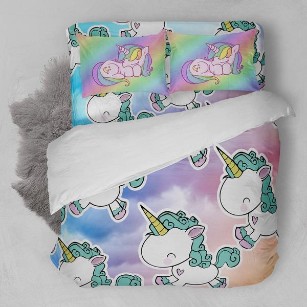 Unicorn Cute 3D Customized Duvet Cover Bedding Sets
