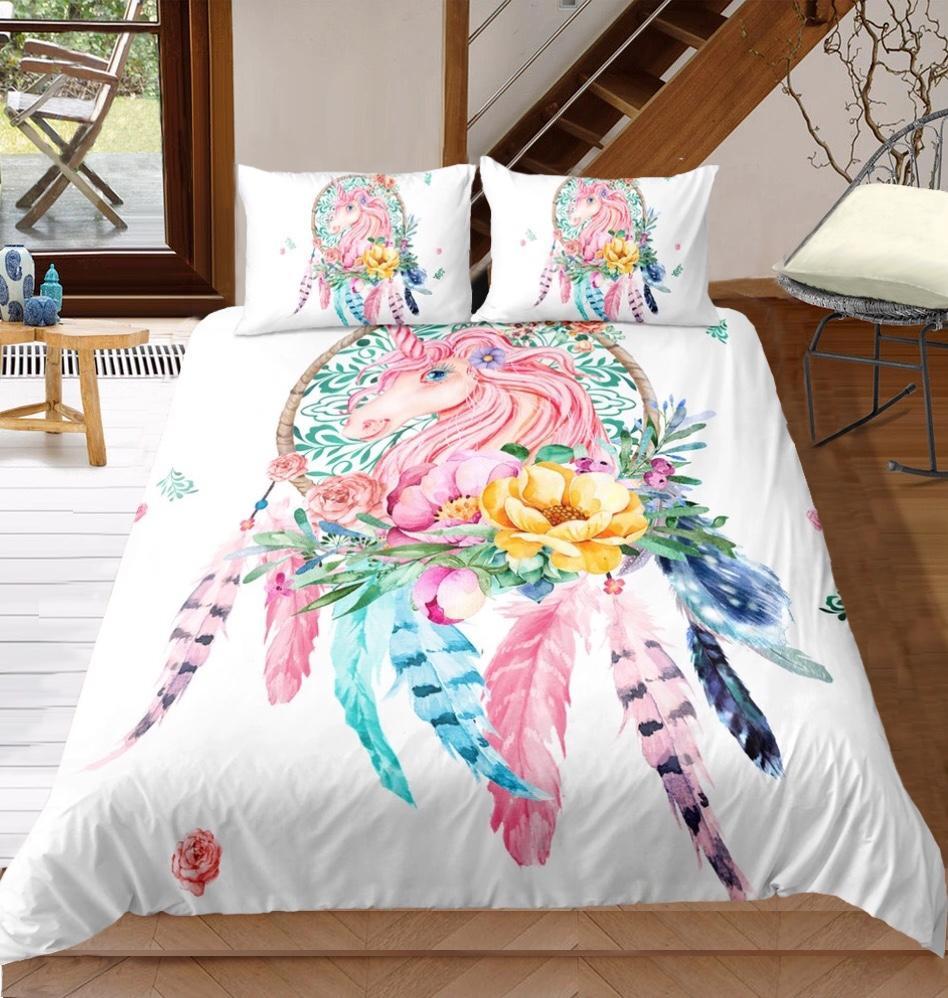 Unicorn Dreamcatcher 3D Customized Duvet Cover Bedding Sets